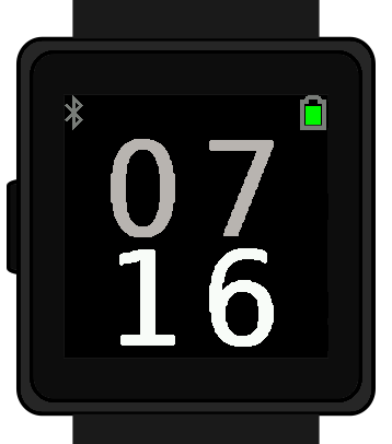 An other clock application running in the wasp-os simulator