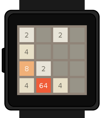 Let's play the 2048 game (in the wasp-os simulator)